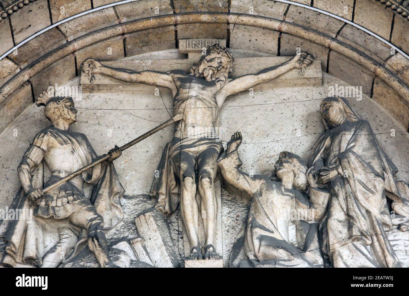 Crucifixion, Basilique du Sacré-CÅ“ur, Paris Banque D'Images