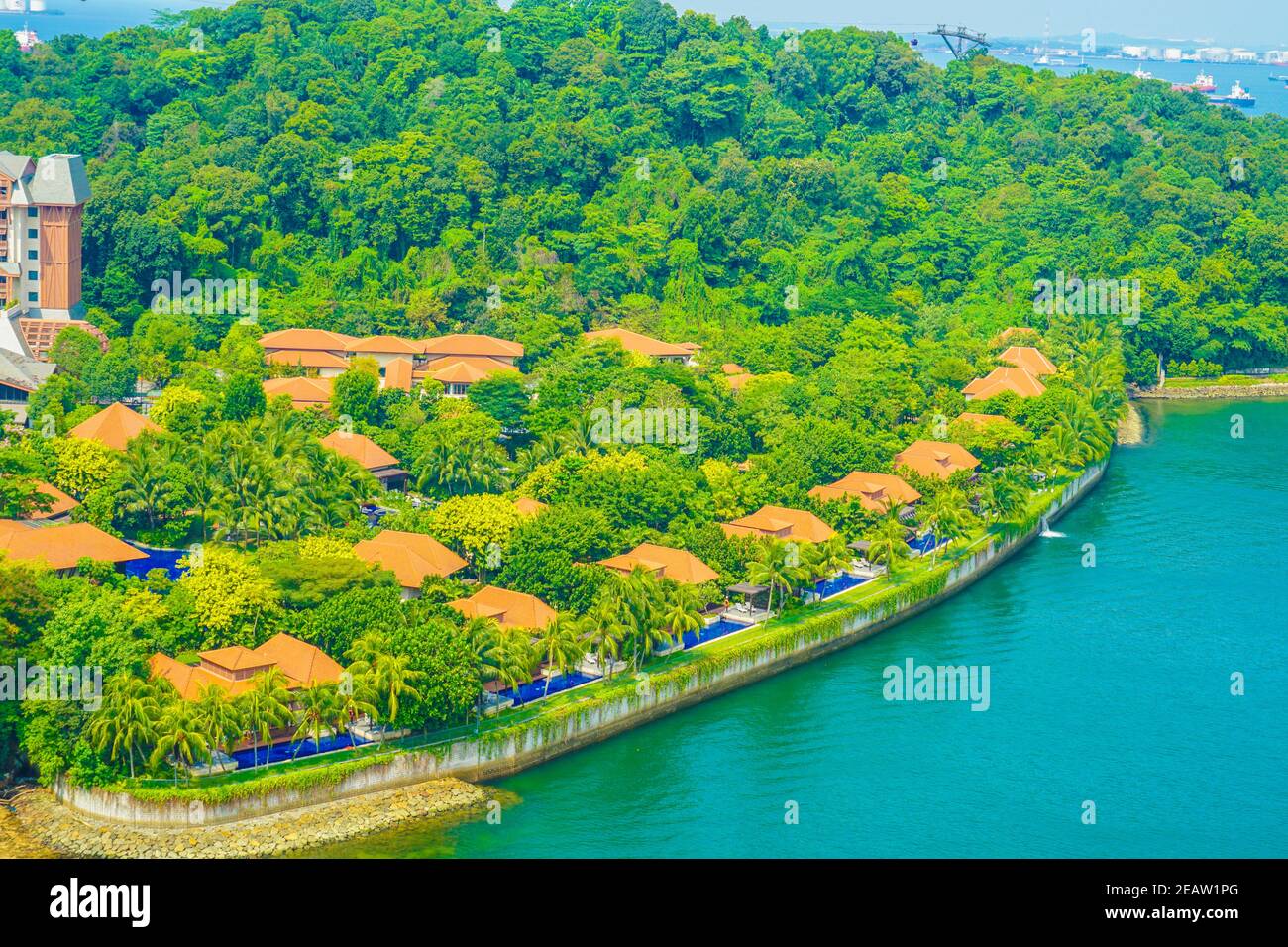 Paysage de l'île Sentosa de Singapour (Resort) Banque D'Images