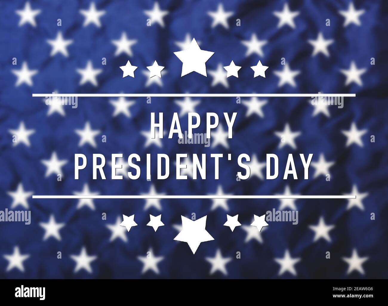 Drapeau américain ou américain avec texte « HAPPY PRESIDENT'S DAY » Banque D'Images