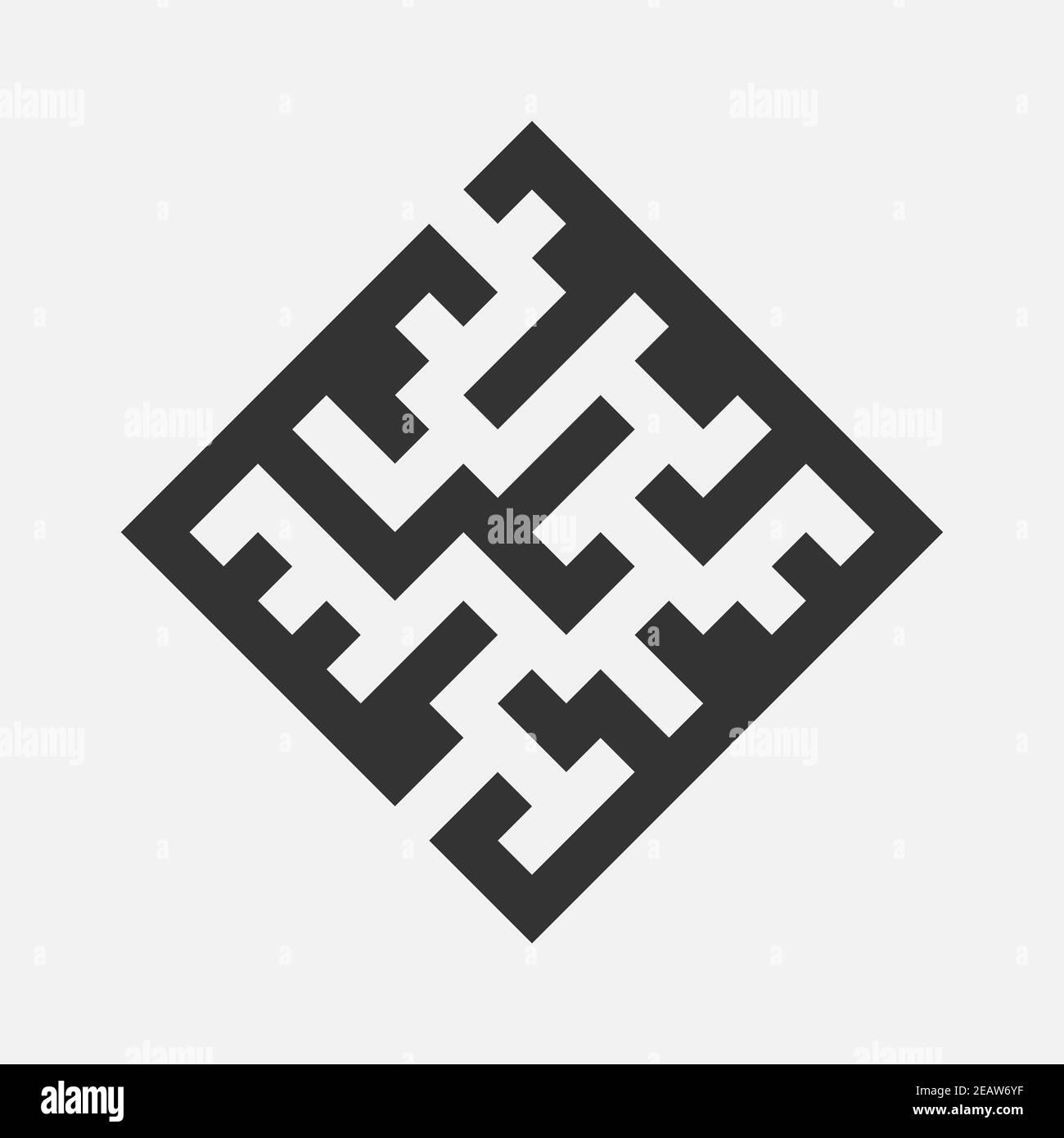 illustration de labyrinthe simple ou d'icône de labyrinthe ou de vecteur de symbole Illustration de Vecteur