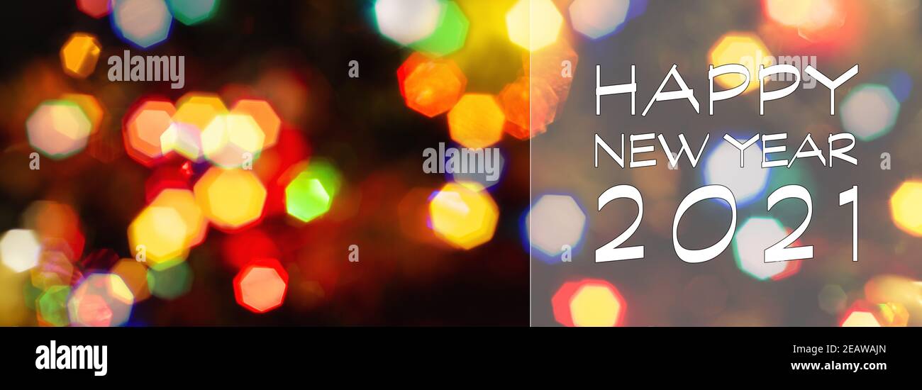 Carte de vœux du nouvel an. 2021. Banque D'Images