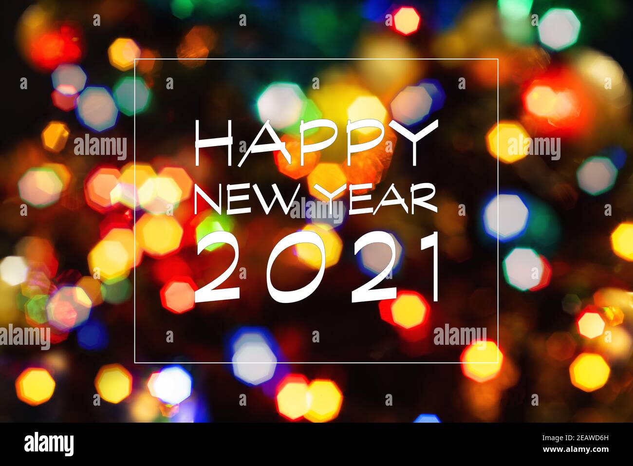 Carte de vœux du nouvel an. 2021. Banque D'Images