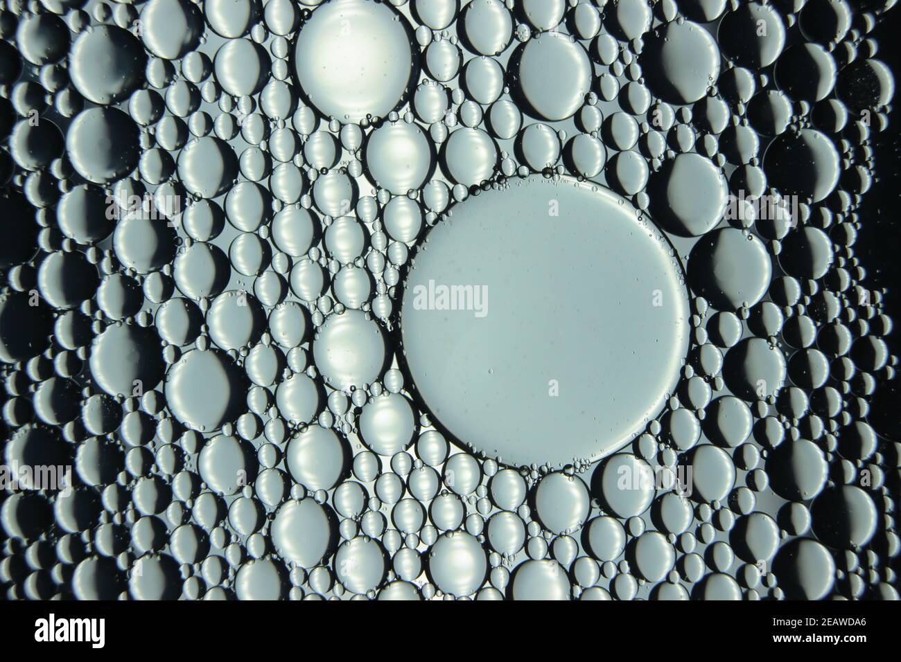 résumé macro fond des cercles d'huile flottant sur la surface de l'eau . Banque D'Images