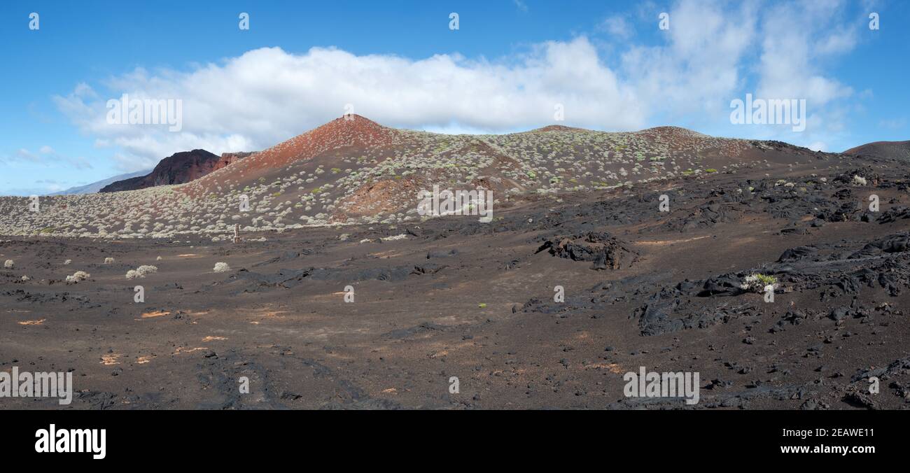 El Hierro, îles Canaries - paysage volcanique pittoresque à l'ouest de la Restinga Banque D'Images