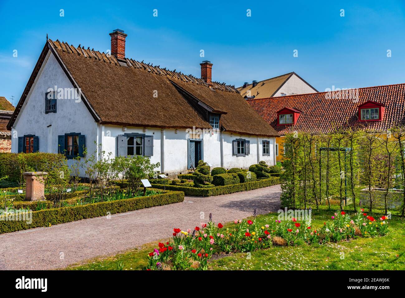 Ferme au musée en plein air de Kulturen à Lund, en Suède Banque D'Images