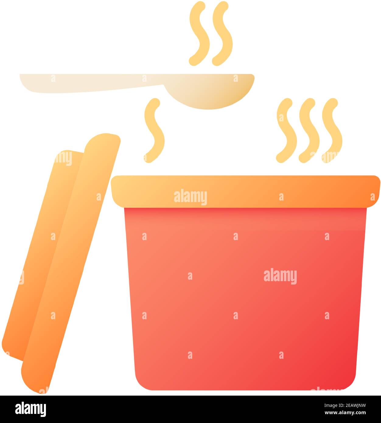 Cari chaud à emporter, icône de couleur vectorielle plate Illustration de Vecteur Cari chaud à emporter, icône de couleur vectorielle plate Illustration de Vecteur