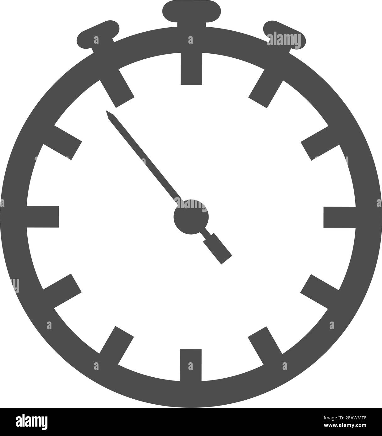illustration vectorielle simple de l'icône d'un minuteur plat ou d'un réveil Illustration de Vecteur
