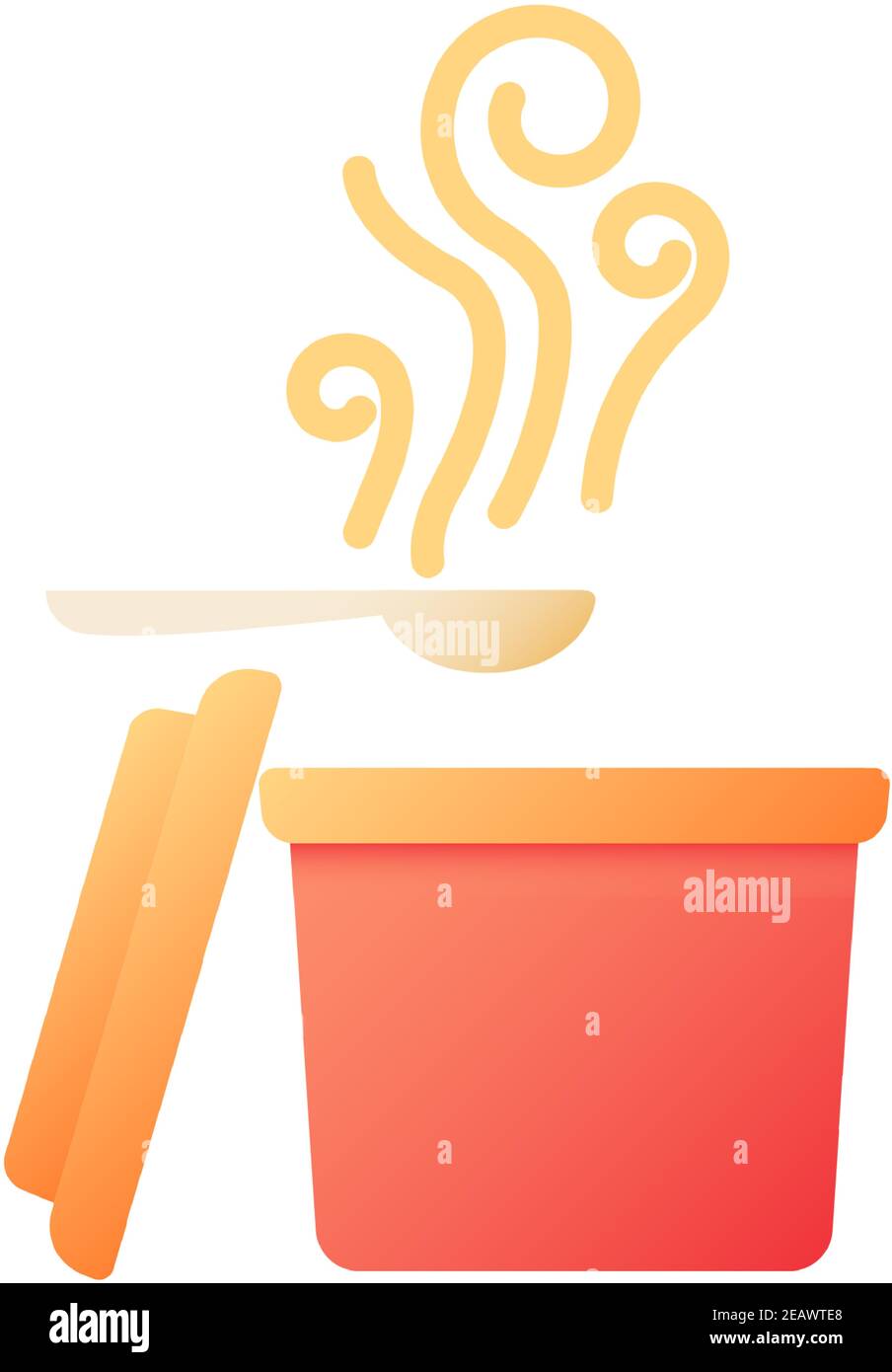 Icône de couleur plate à emporter avec soupe vectorisée Illustration de Vecteur Icône de couleur plate à emporter avec soupe vectorisée Illustration de Vecteur