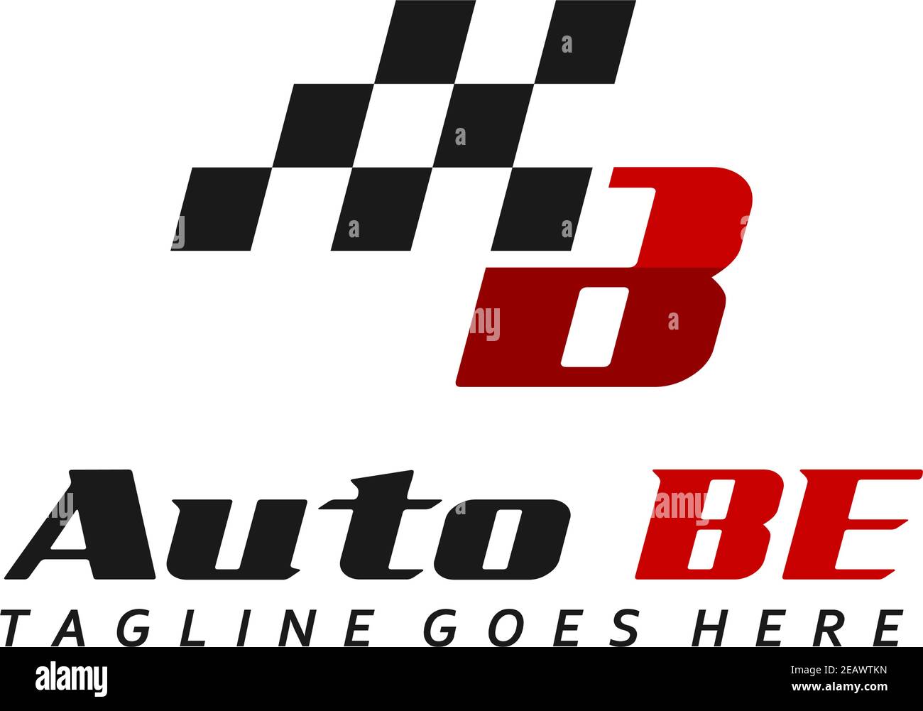 Conception du logo automobile initiale B votre entreprise Illustration de Vecteur