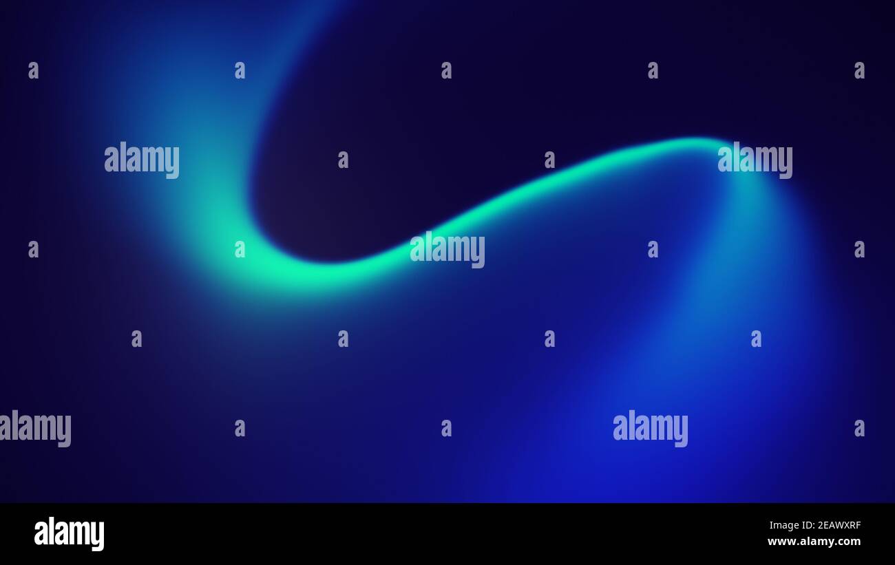 Vague abstraite coulant sur fond bleu et turquoise. Arrière-plan dynamique flou en résolution 4k. Banque D'Images