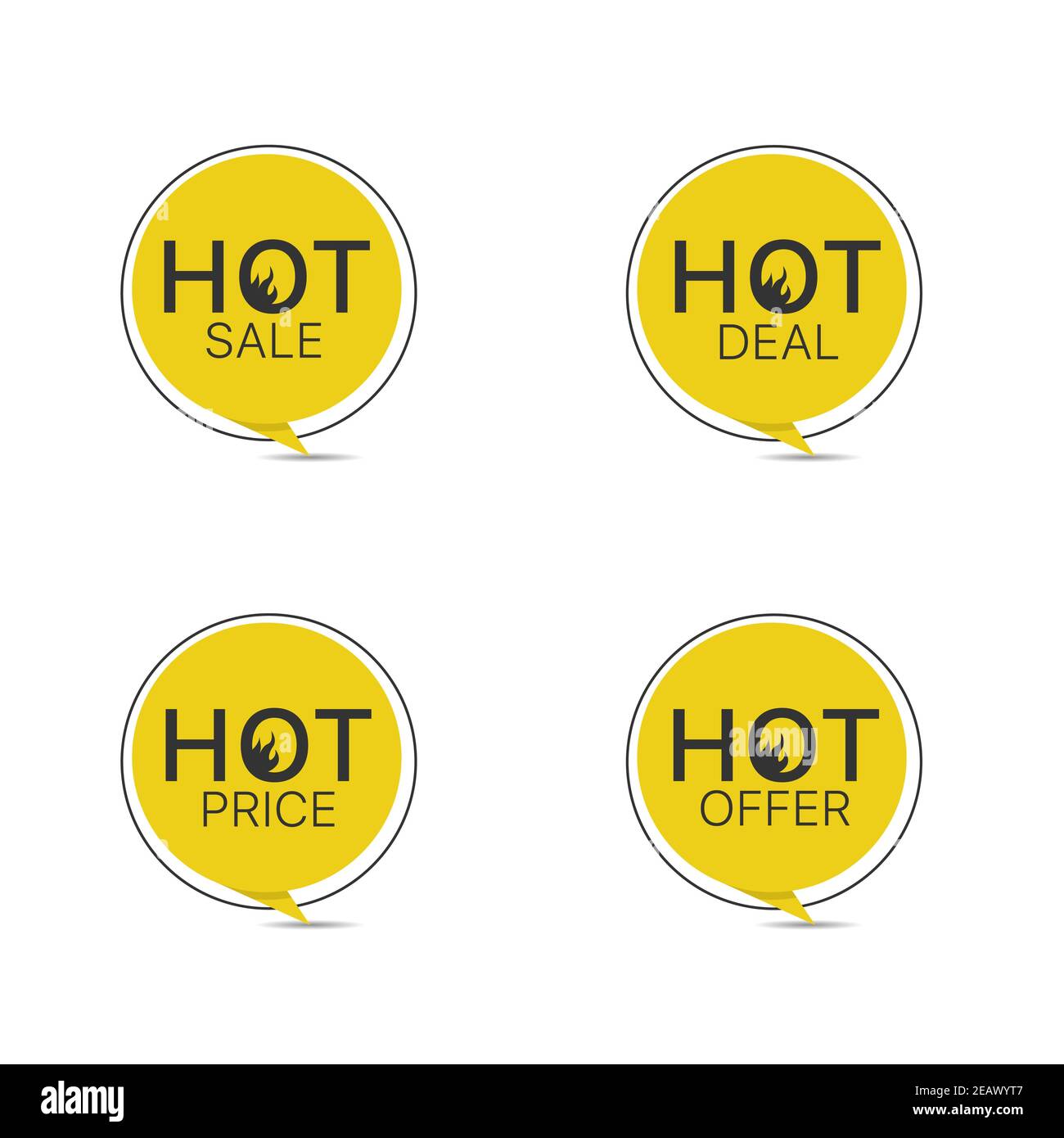 Jeu d'icônes de vente à chaud Illustration de Vecteur