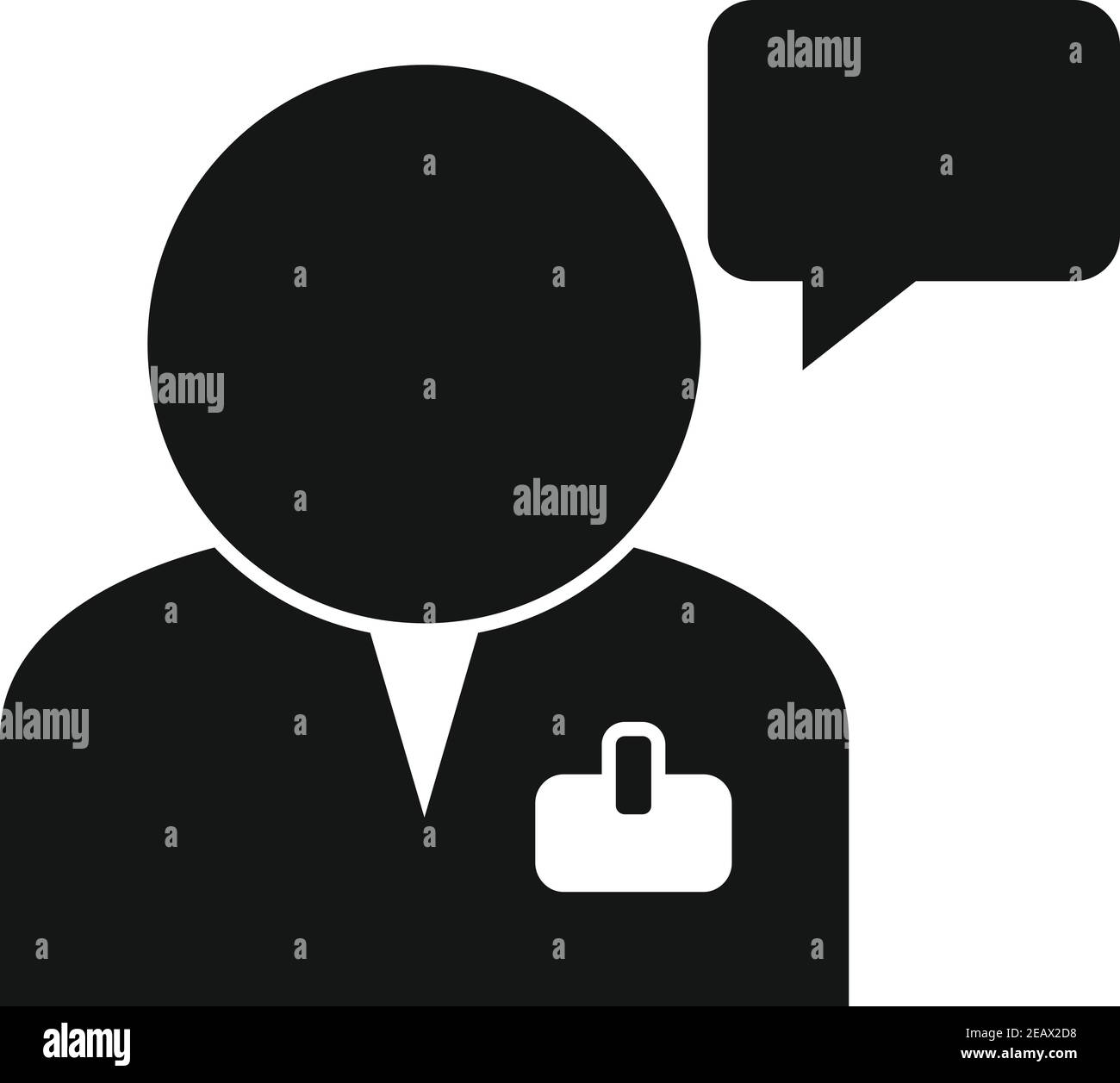 Homme icône de traducteur, style simple Illustration de Vecteur