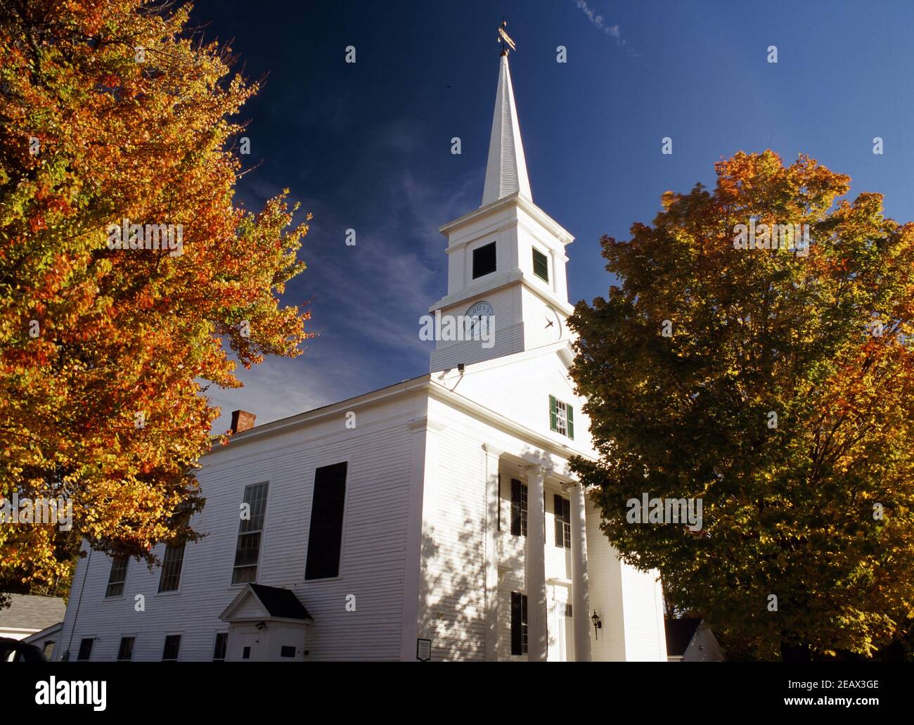 Dublin New Hampshire église en automne Banque D'Images