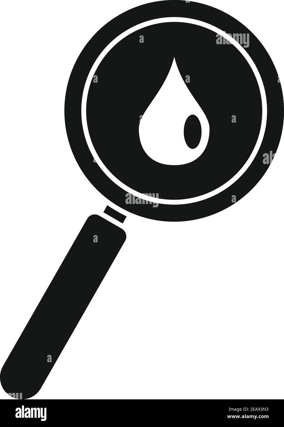 Loupe avec gouttes de vin, style simple Illustration de Vecteur