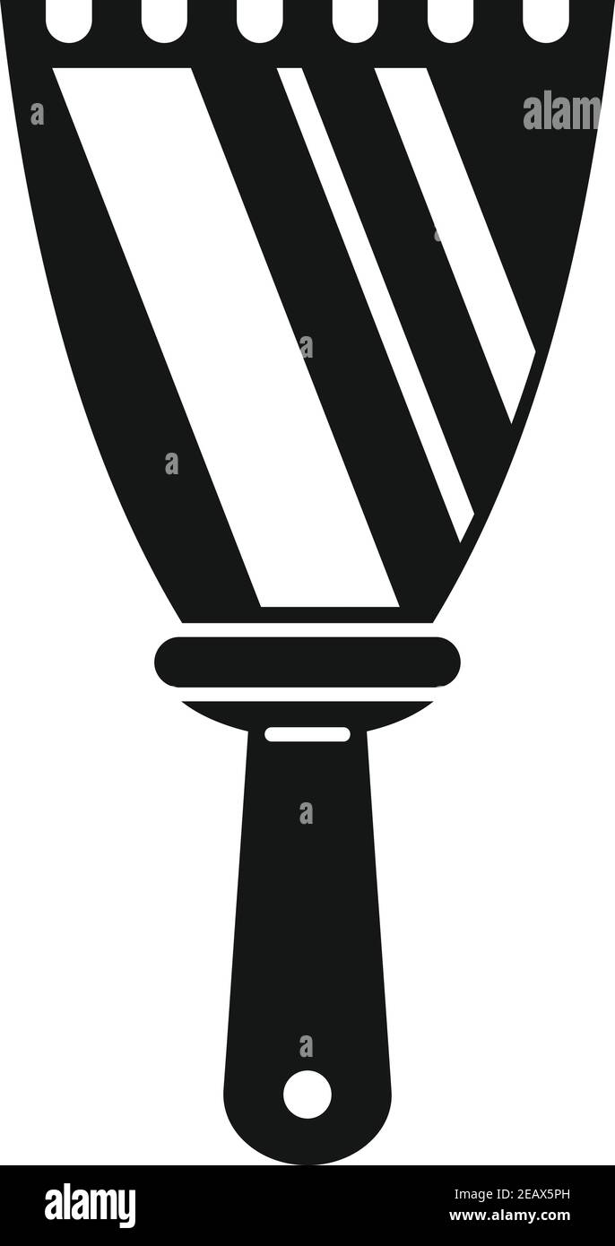 Couteau à mastiquer icône de cloison sèche, style simple Illustration de Vecteur