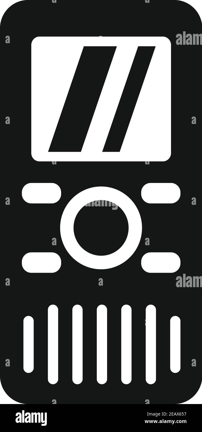 Icône du traducteur Dictaphone, style simple Illustration de Vecteur