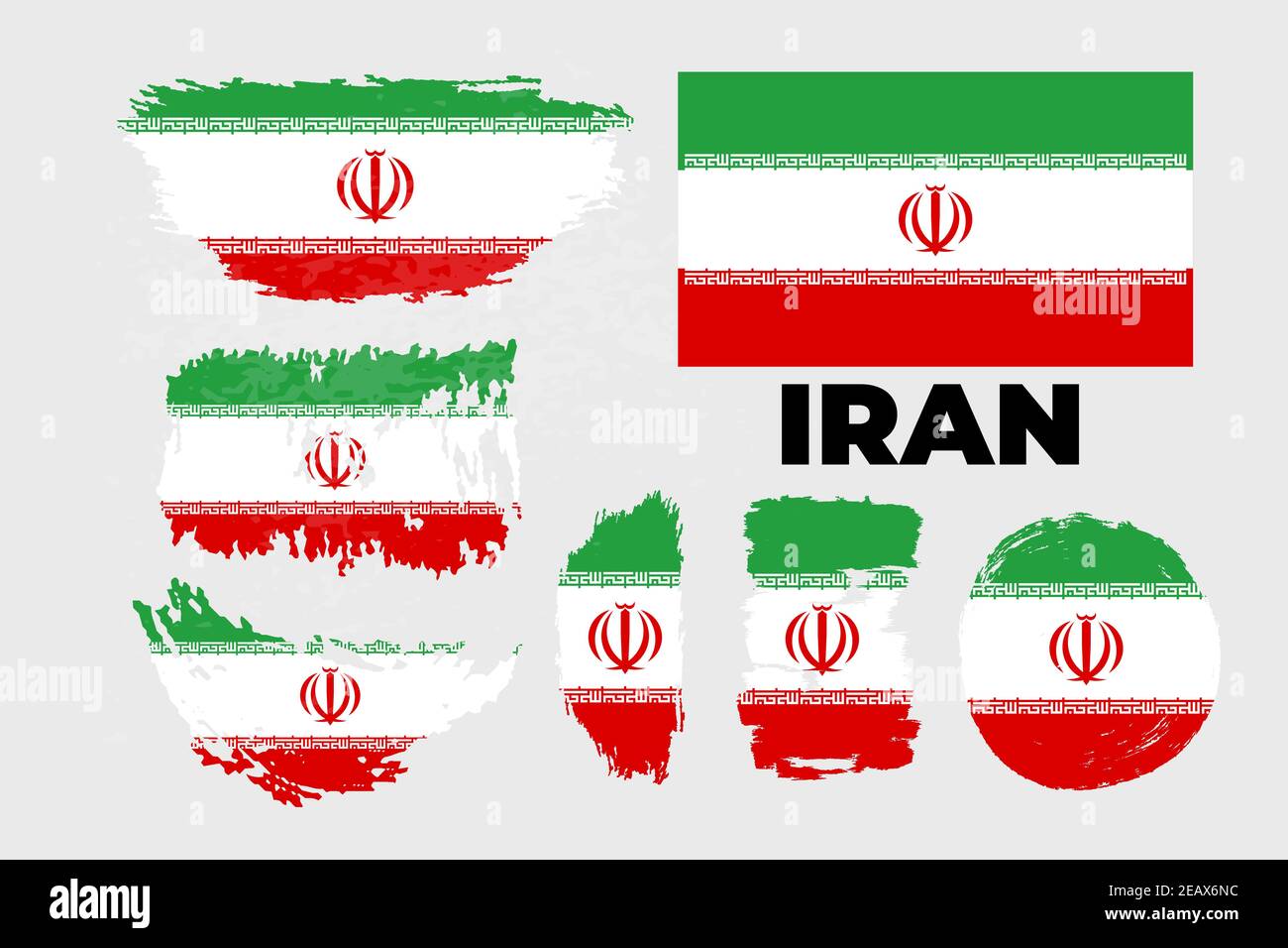 Le drapeau de l'Iran. Bonne journée de la révolution islamique en Iran avec un drapeau grundy Illustration de Vecteur