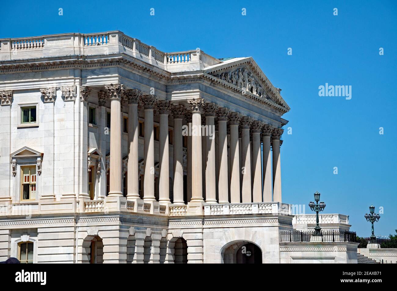 Aile nord du Capitole des États-Unis qui abrite le Sénat Chambre Banque D'Images