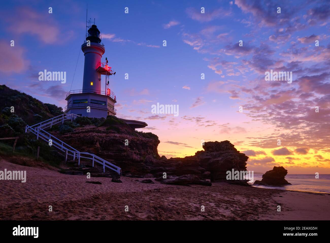 Phare de point Londsale en couleur Banque D'Images