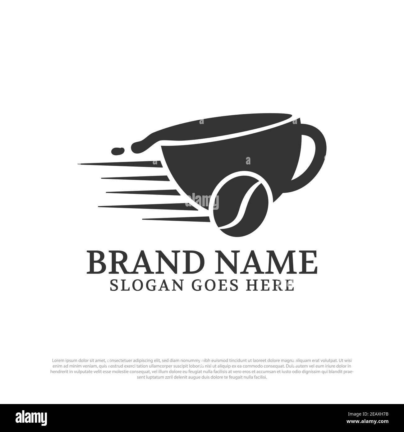 Café livraison logo inspiration, peut utiliser les concepts de la marque de café de nourriture et de boissons Illustration de Vecteur