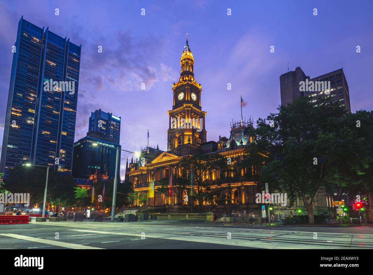 Hôtel de ville de Sydney dans le quartier central des affaires de sydney, australie Banque D'Images