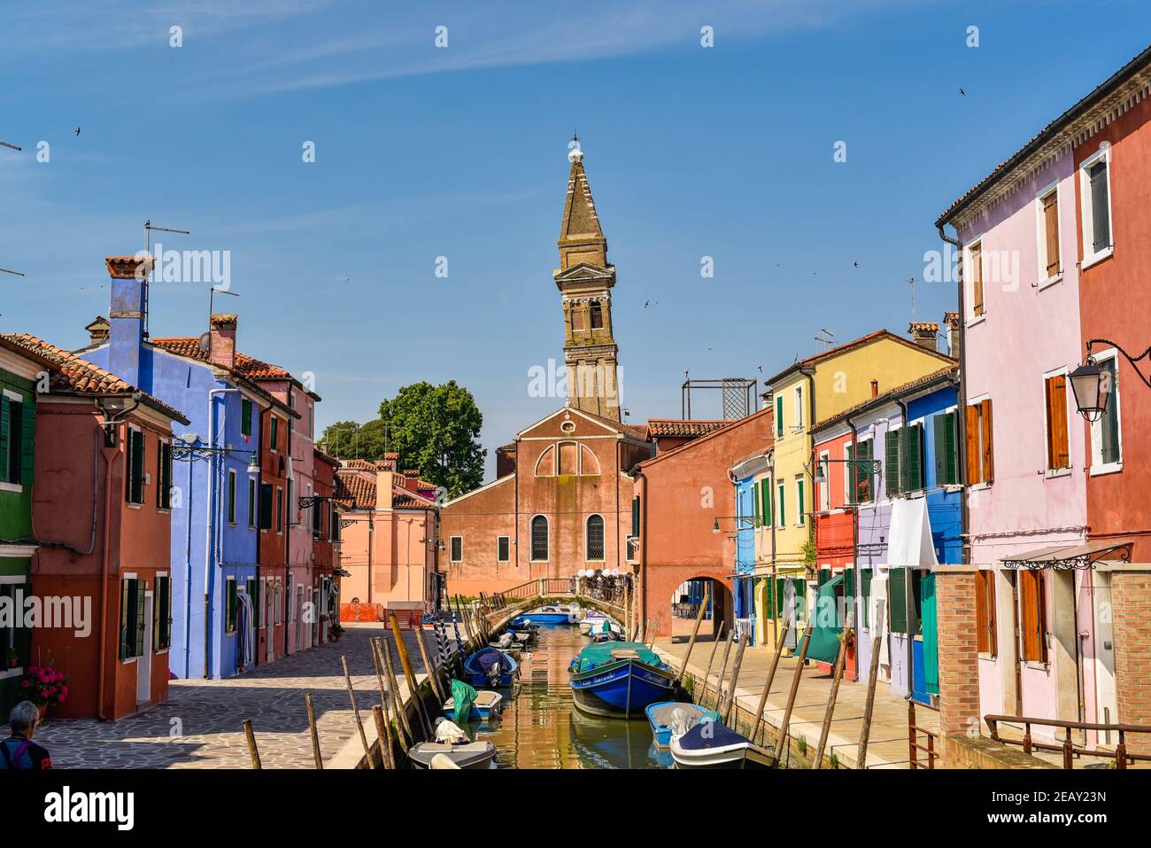 L'été de Burano, la ville de Venise Banque D'Images