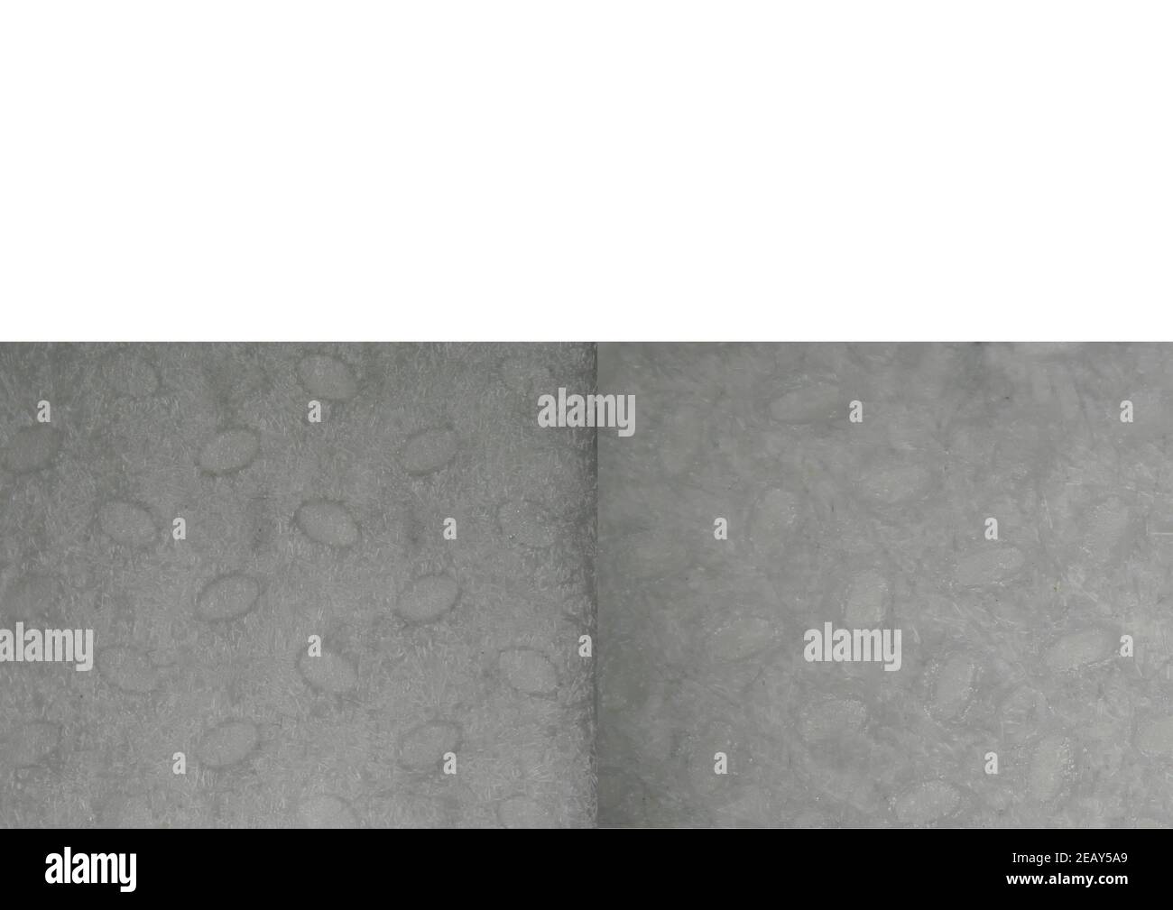 Masque médical, vue microscopique des tissus, masque gauche, masque droit FFP2 Banque D'Images