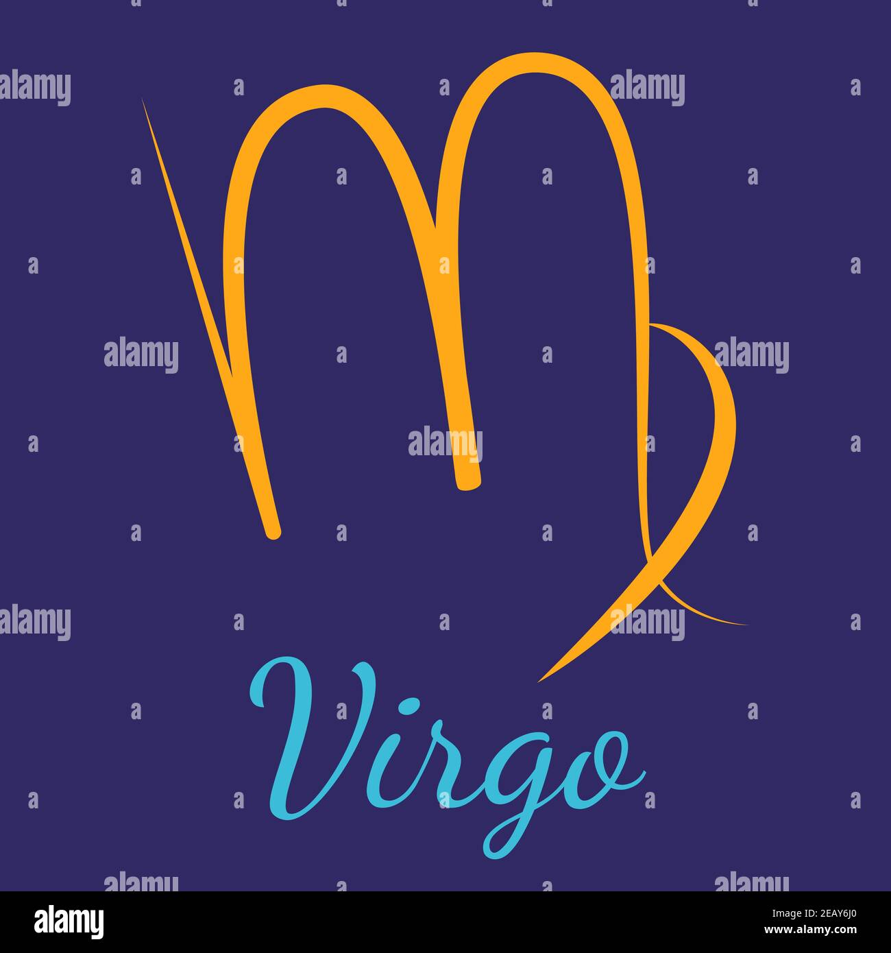 Icône de vecteur zodiaque de Virgo Illustration de Vecteur