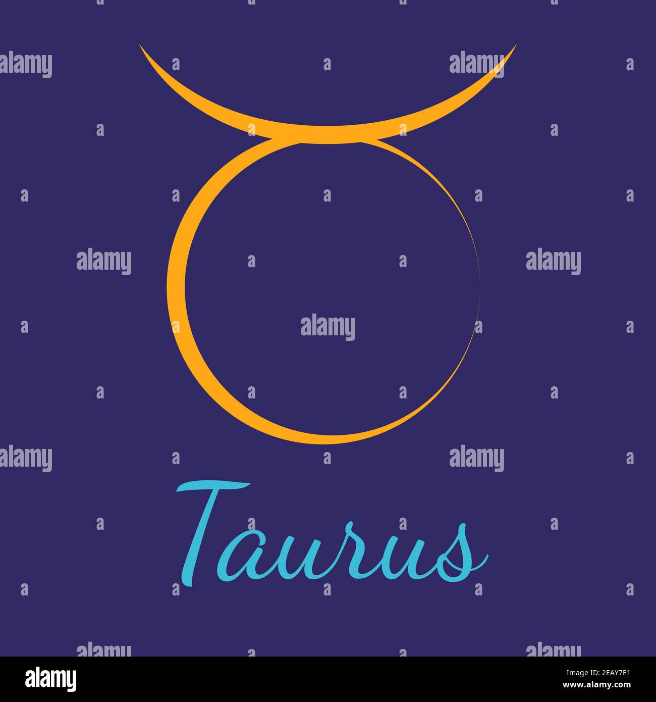 Icône du vecteur zodiaque de Taurus. Illustration de Vecteur