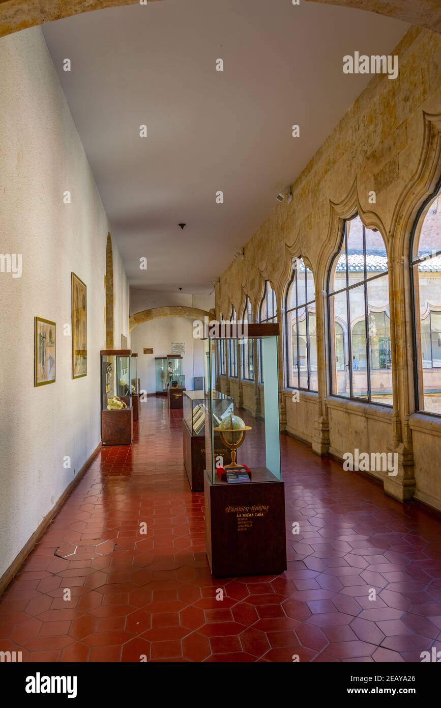 SALAMANQUE, ESPAGNE, 5 OCTOBRE 2017 : Corridor de l'université de Salamanque, Espagne Banque D'Images