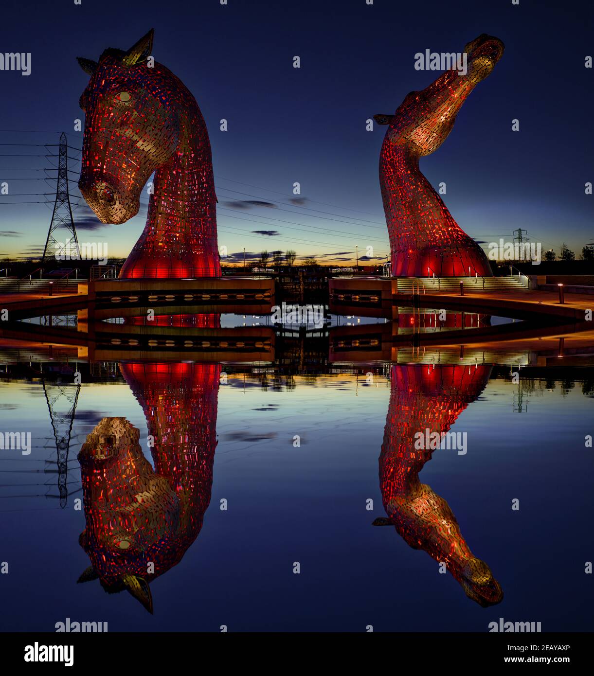 The Kelpies, Écosse, Royaume-Uni Banque D'Images