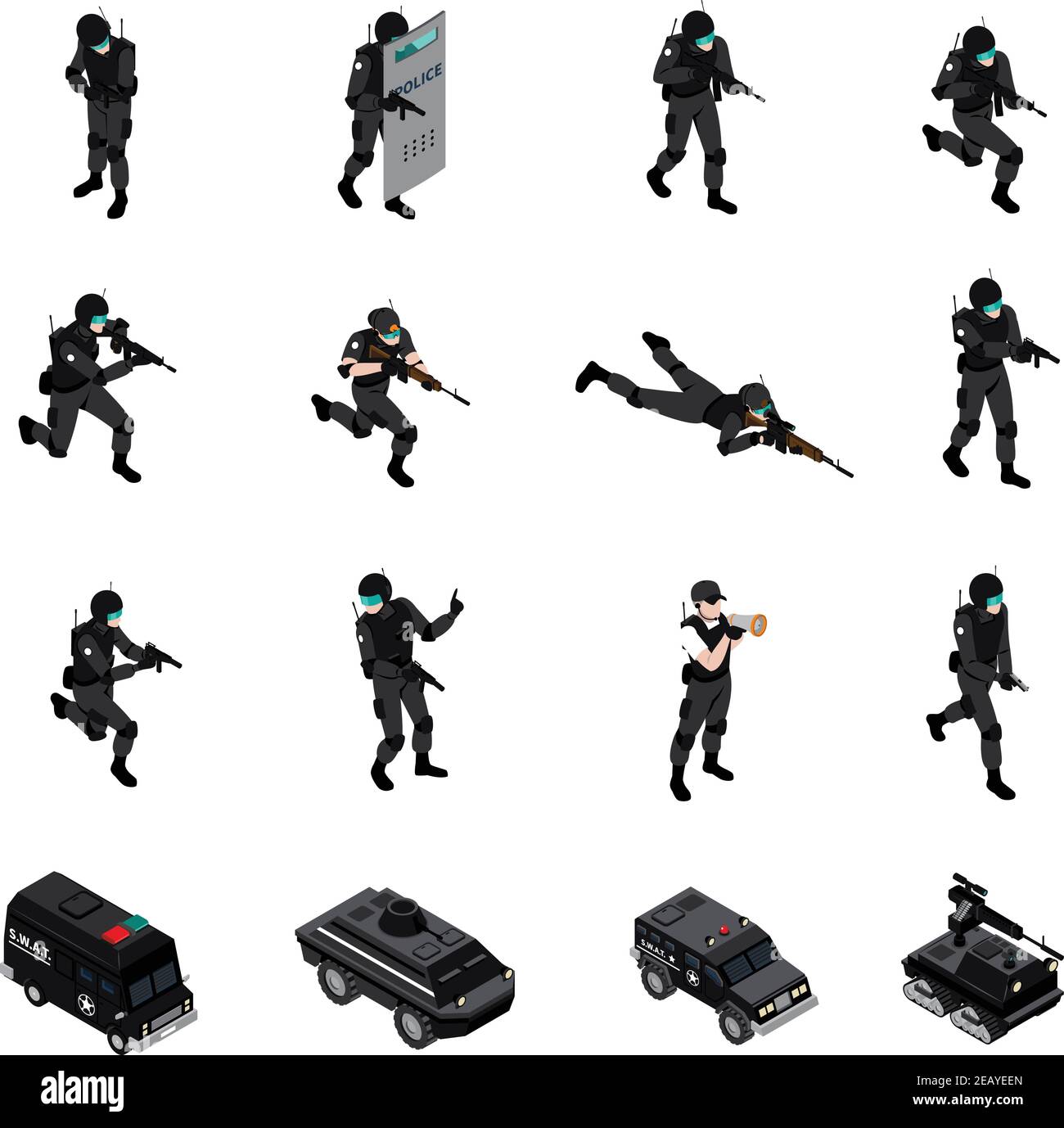 PLAYMOBIL CUSTOM US Spécial Armes Et Tactiques (Swat) (2015