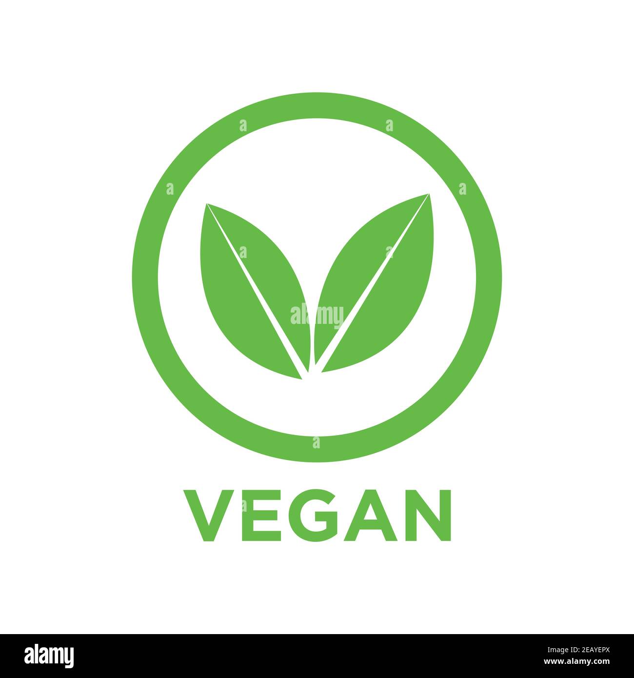 Icône vecteur vegan. Arrondir un symbole vert Illustration de Vecteur