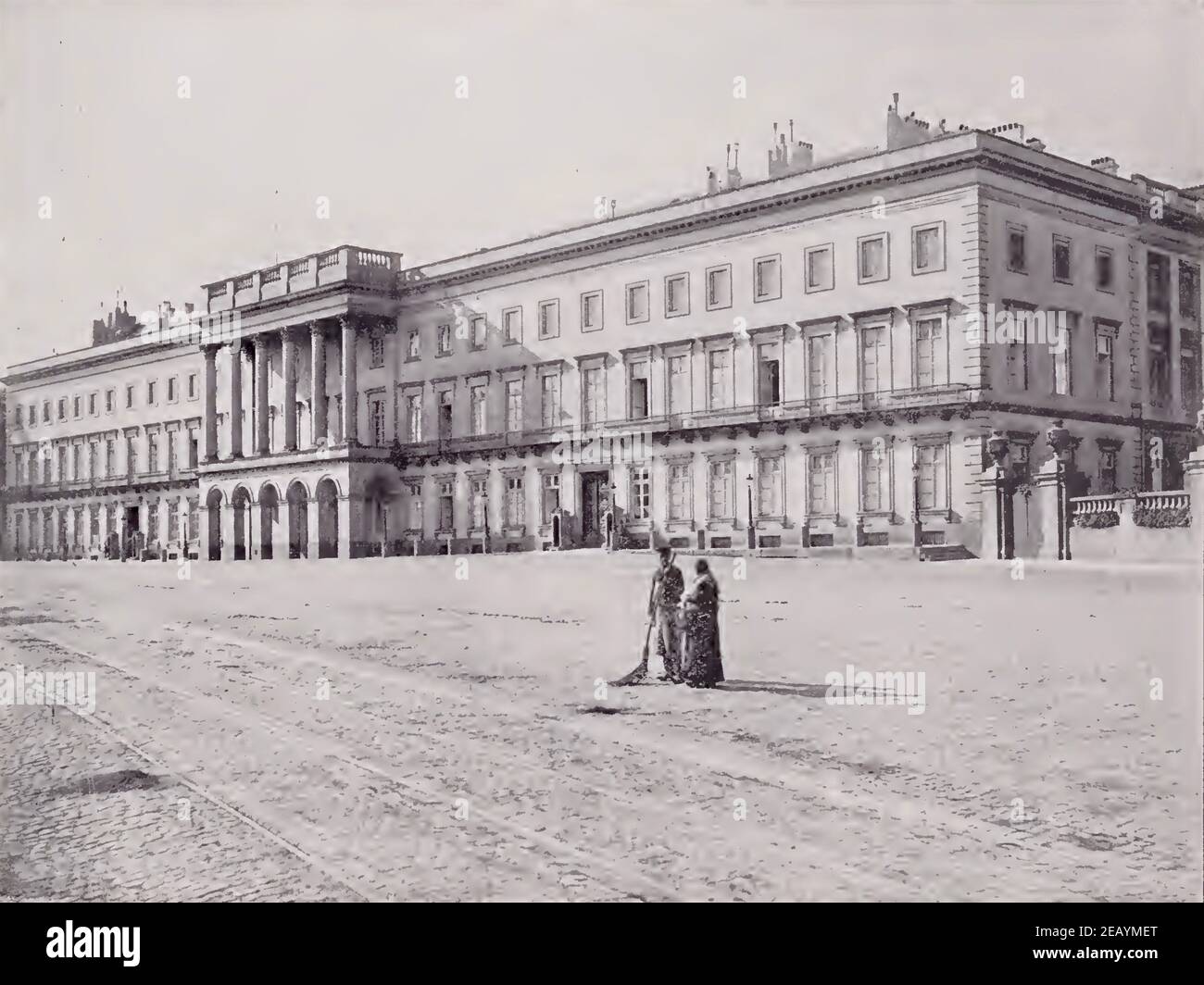Photographie ancienne du Palais du Roi, Bruxelles, Belgique. Banque D'Images
