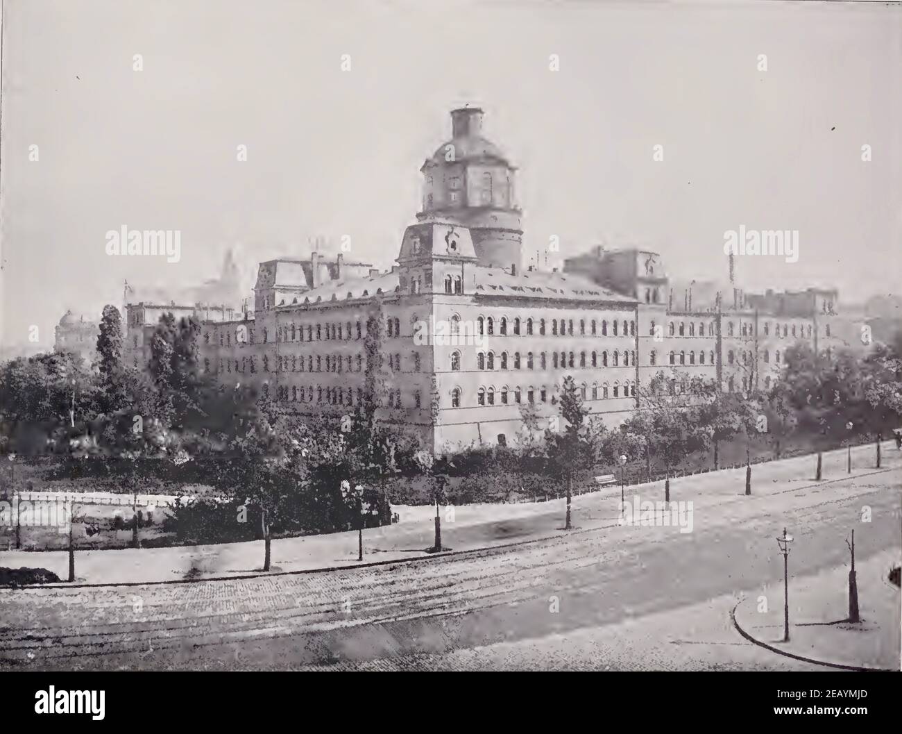 Photographie d'époque d'un bâtiment universitaire à Leipzig, Allemagne - 1892 Banque D'Images
