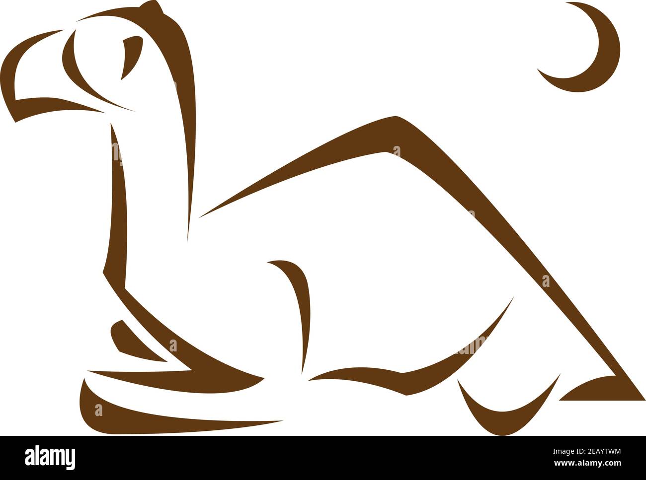 Vecteur de chameau sur fond blanc. Illustration vectorielle superposée facile à modifier. Animaux sauvages. Illustration de Vecteur