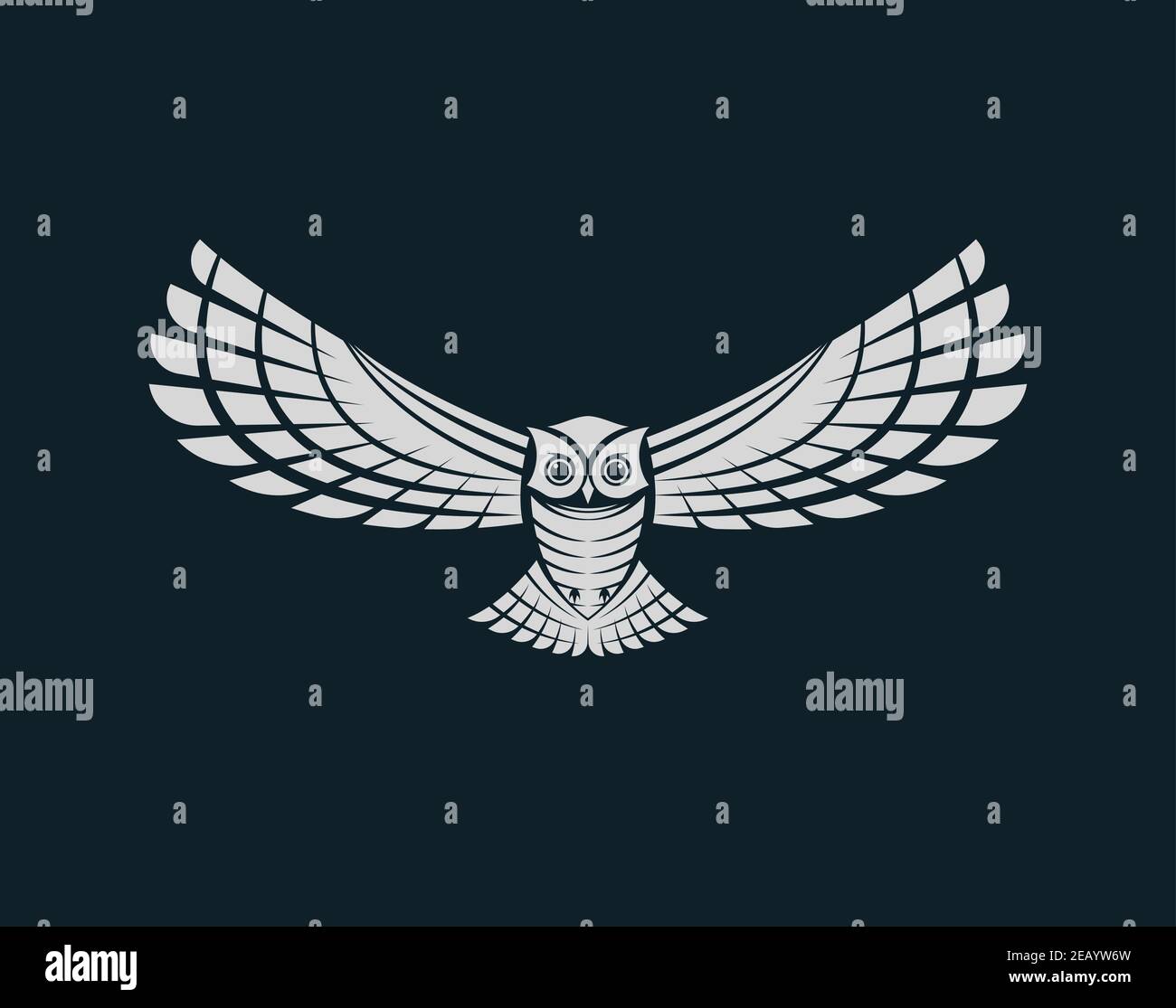 Vecteur d'un motif hibou,. Animaux sauvages. Logo ou icône oiseau. Illustration vectorielle superposée facile à modifier. Illustration de Vecteur