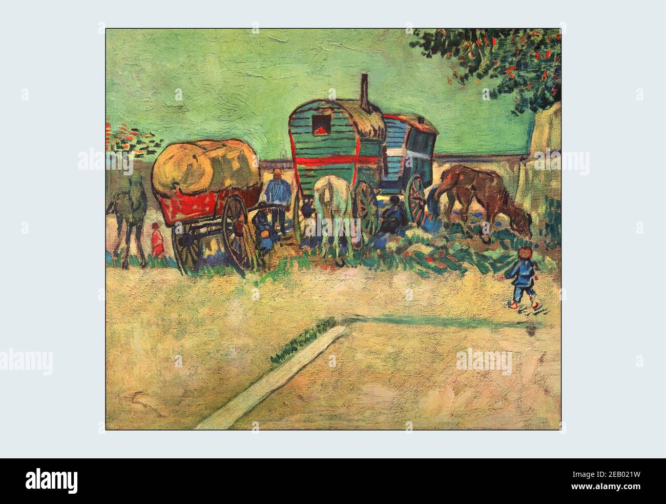 Camp de gitan Banque D'Images