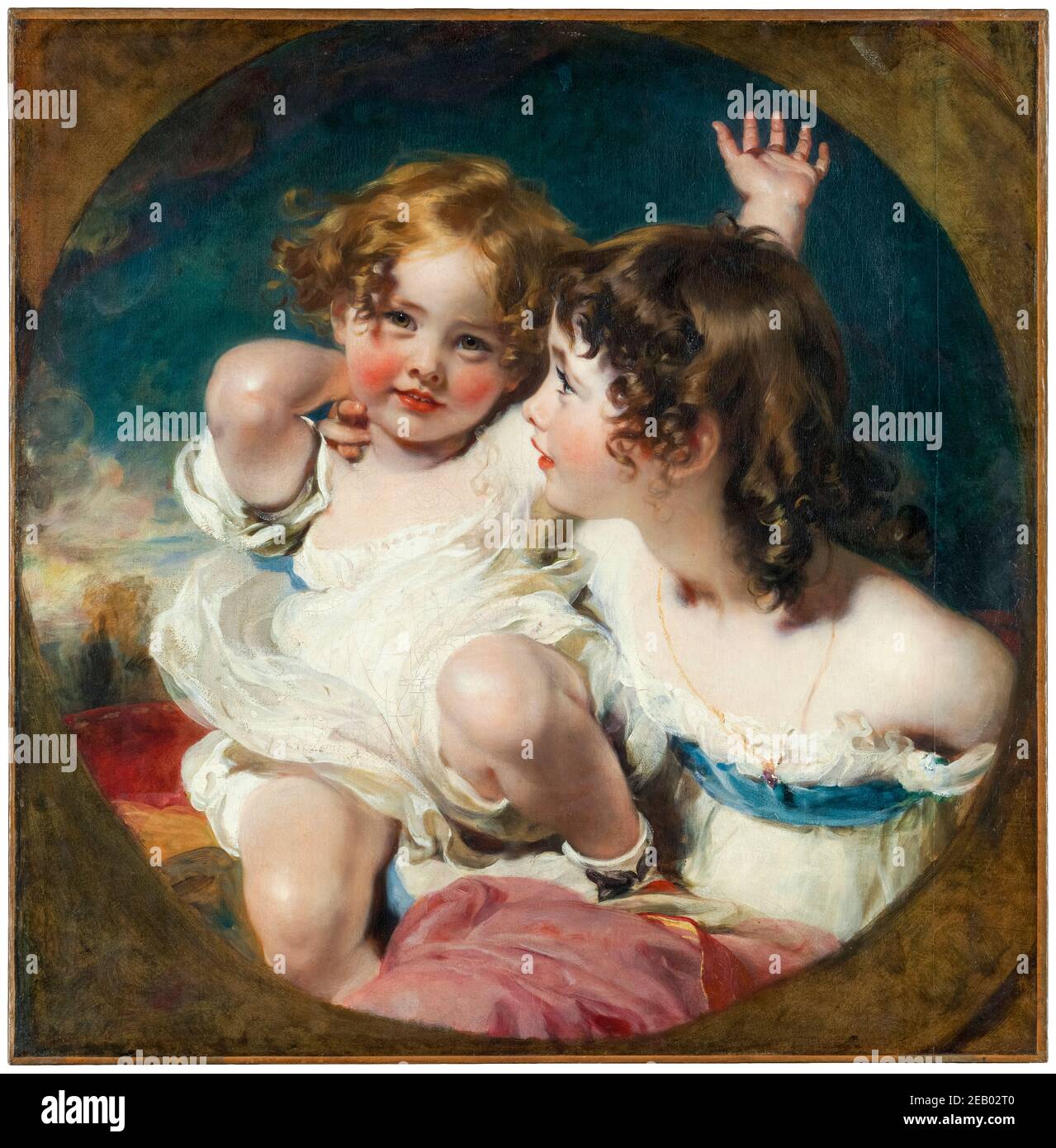 Sir Thomas Lawrence, The Calmady Children (Emily Calmady c.1818–1906 et Laura Anne Calmady 1820–1894), portrait painting, 1823 Banque D'Images