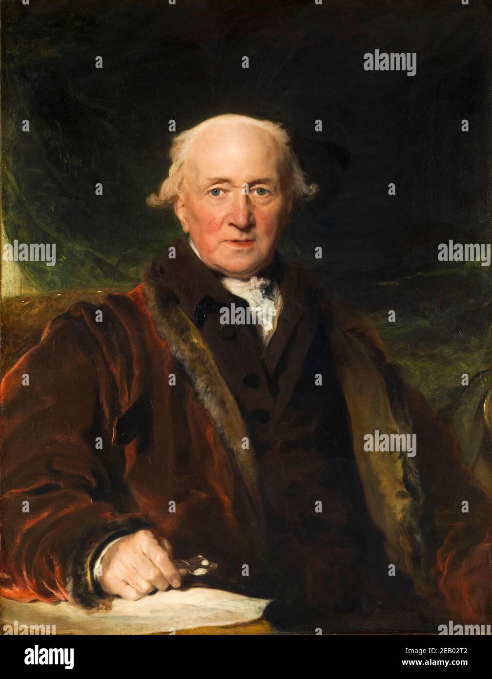 Sir Thomas Lawrence, John Julius Angerstein (1736–1823), collectionneur d'art, Lloyds Chairman, portrait painting, vers 1828 Banque D'Images