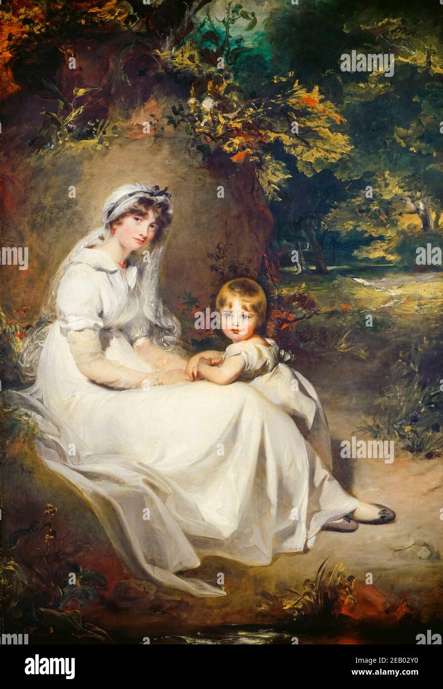 Lady Mary Templetown et son fils aîné, portrait peint par Sir Thomas Lawrence, 1802 Banque D'Images