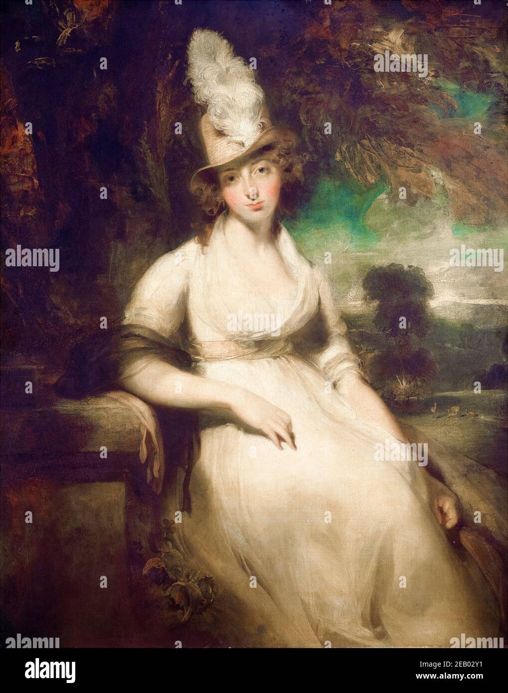 Sir Thomas Lawrence, Mme Robert Blencowe, portrait painting, vers 1792 Banque D'Images