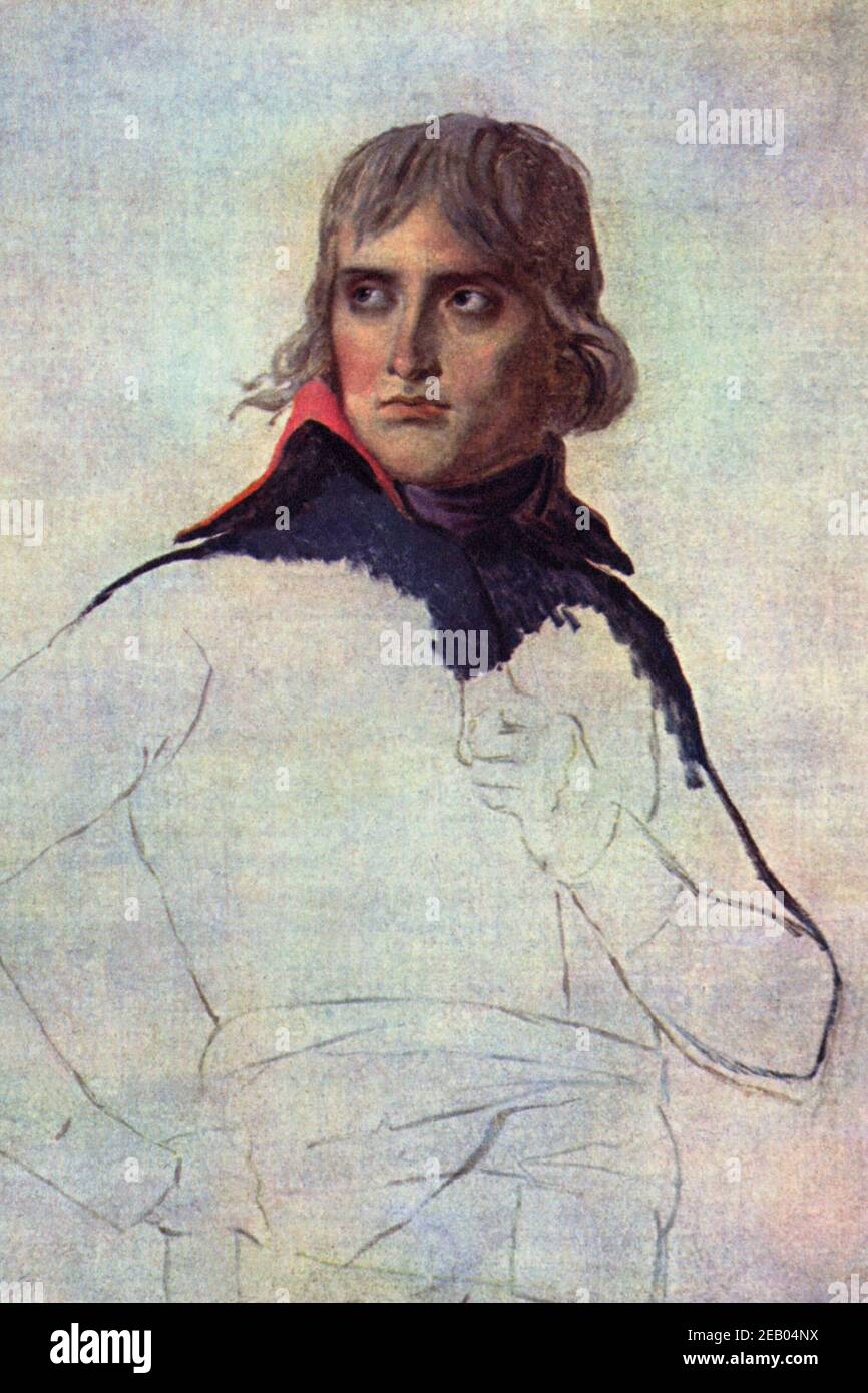Portrait du général Napoléon Bonaparte 1790 Banque D'Images