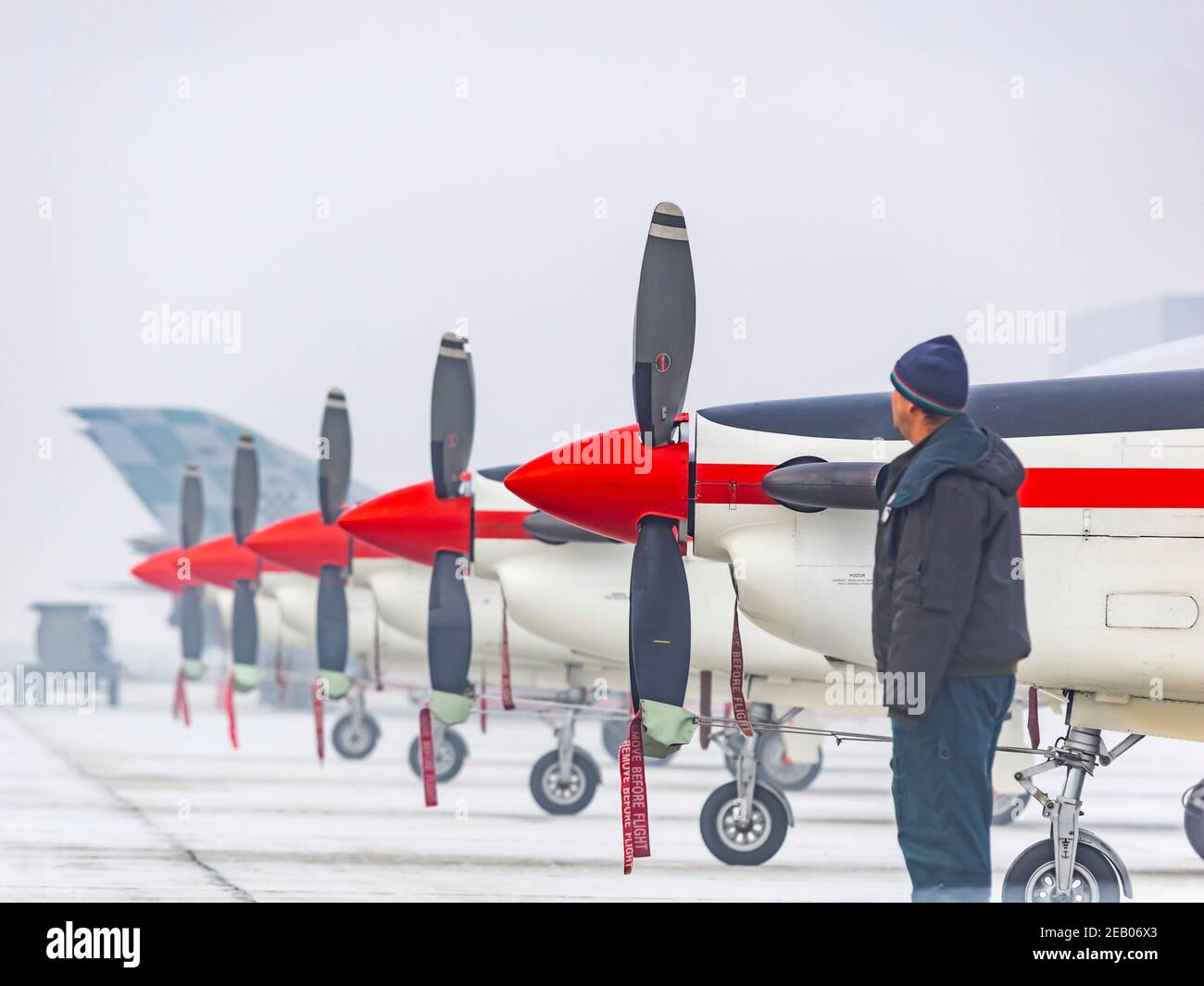 Croate Pilatus PC-9 de Krila oluje Wings de la voltige de tempête groupe Banque D'Images