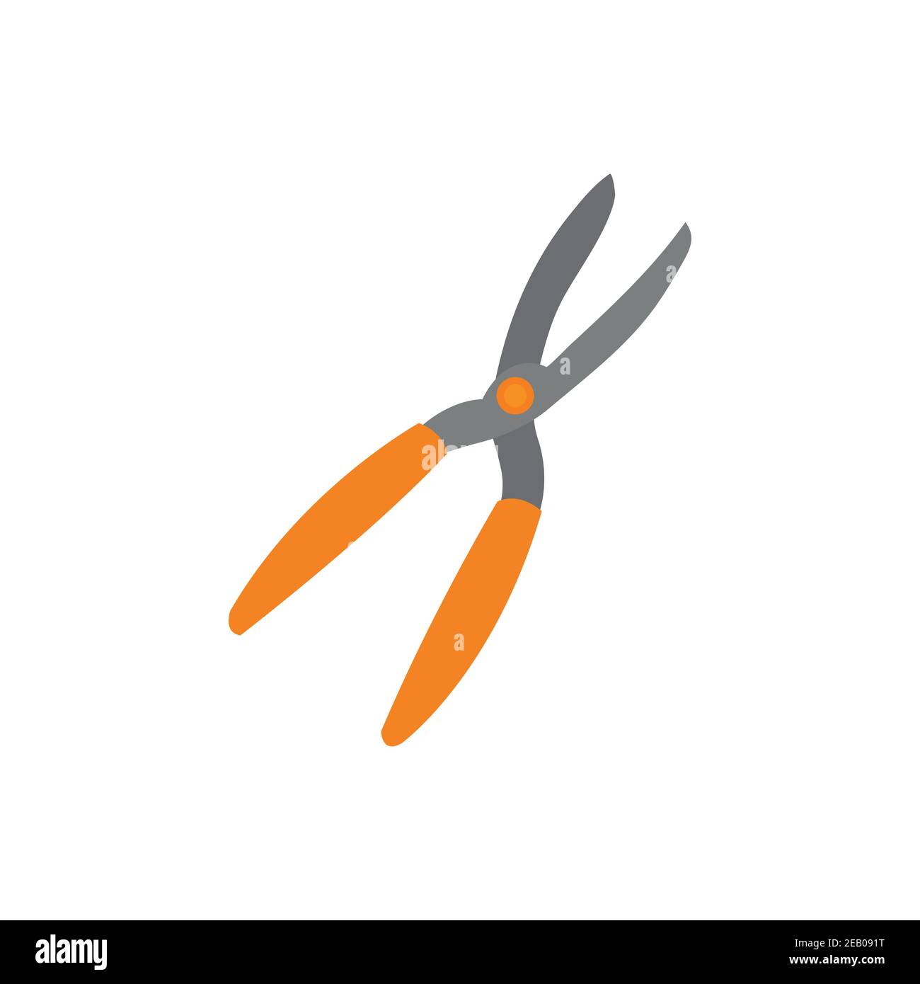 Illustration de cisailles de jardin isolées sur fond blanc. Illustration de Vecteur