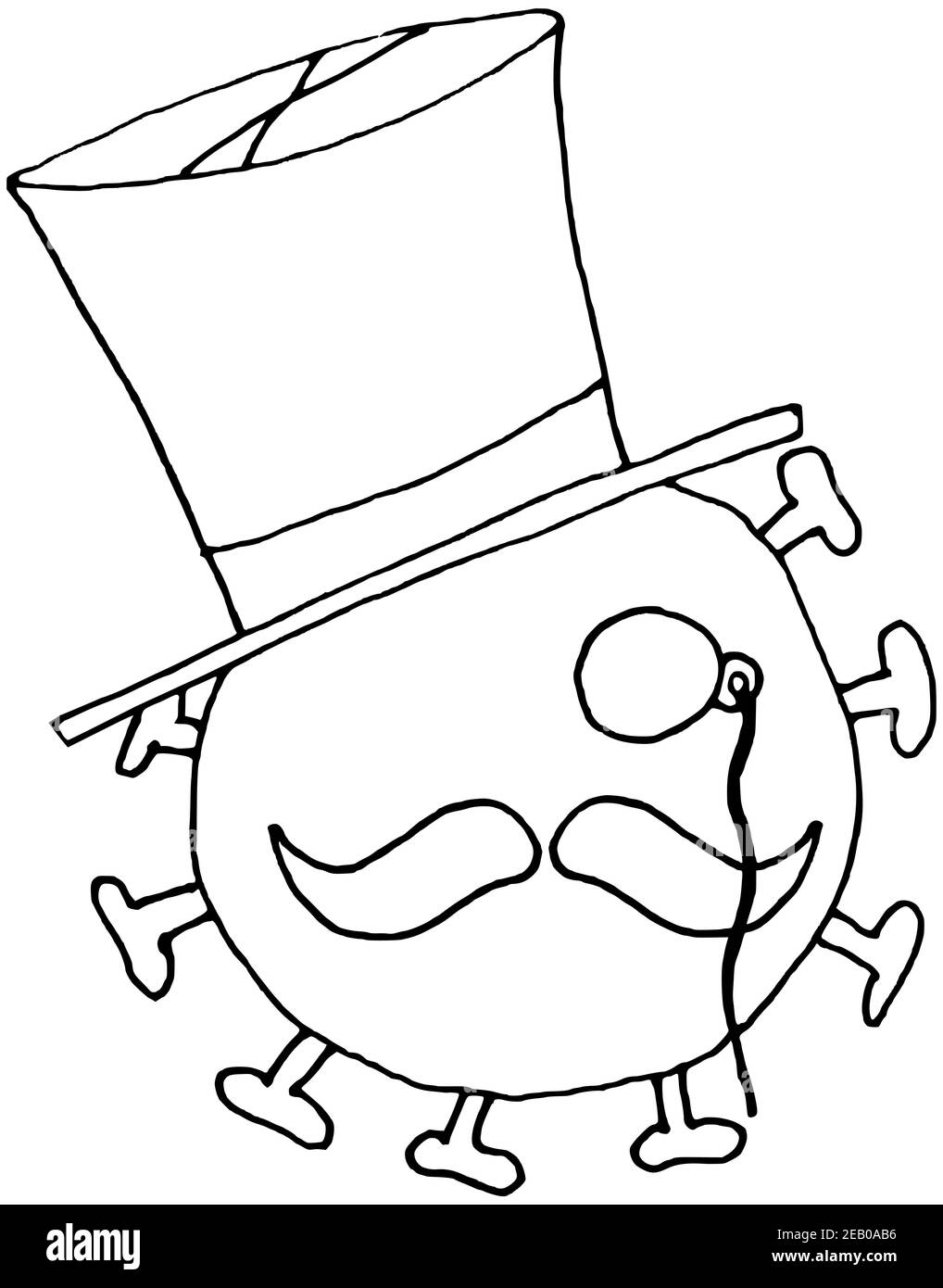 Version de dessin animé pour la nouvelle variante du coronavirus en Grande-Bretagne Banque D'Images