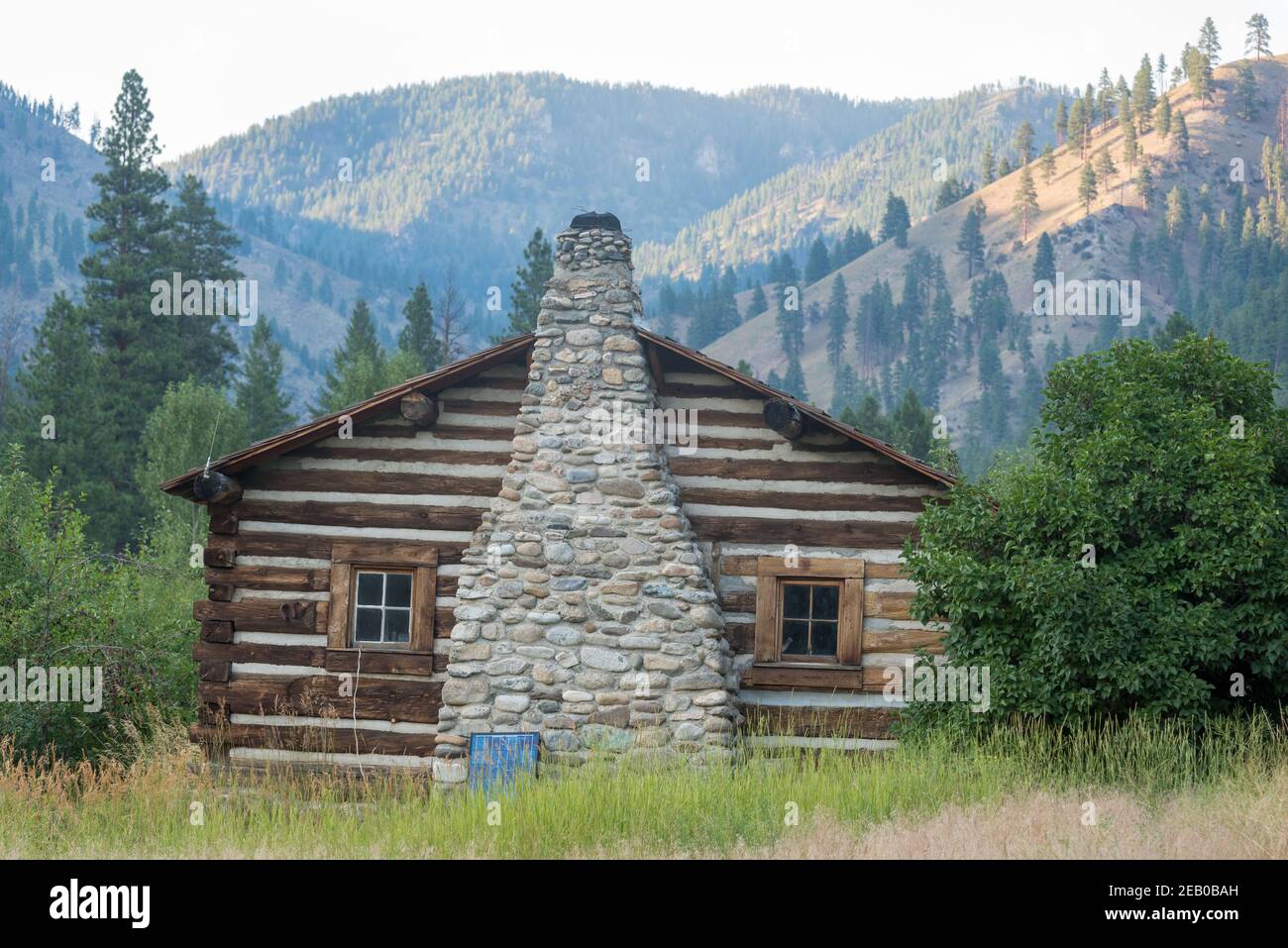 Big Creek Guard Station, Frank Church - River of No Return Wilderness, Idaho. Banque D'Images