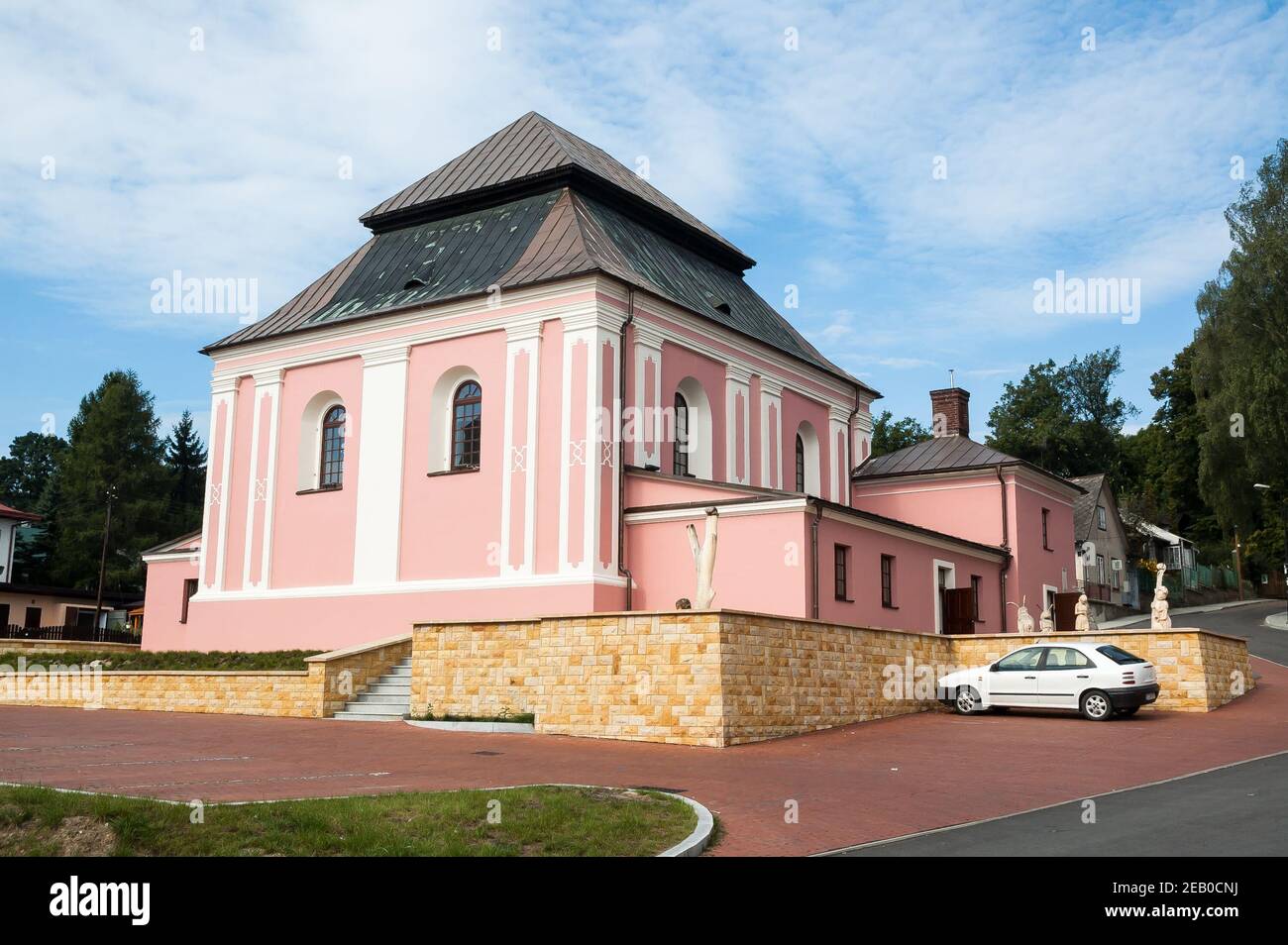 De nos jours, l'ancienne synagogue centre communautaire, Szczebrzeszyn, Région Roztocze, Pologne Banque D'Images