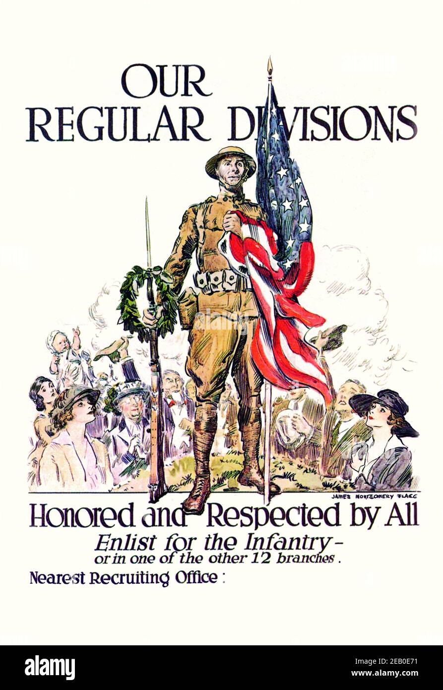 Nos divisions régulières - s'assurer de l'infanterie Banque D'Images