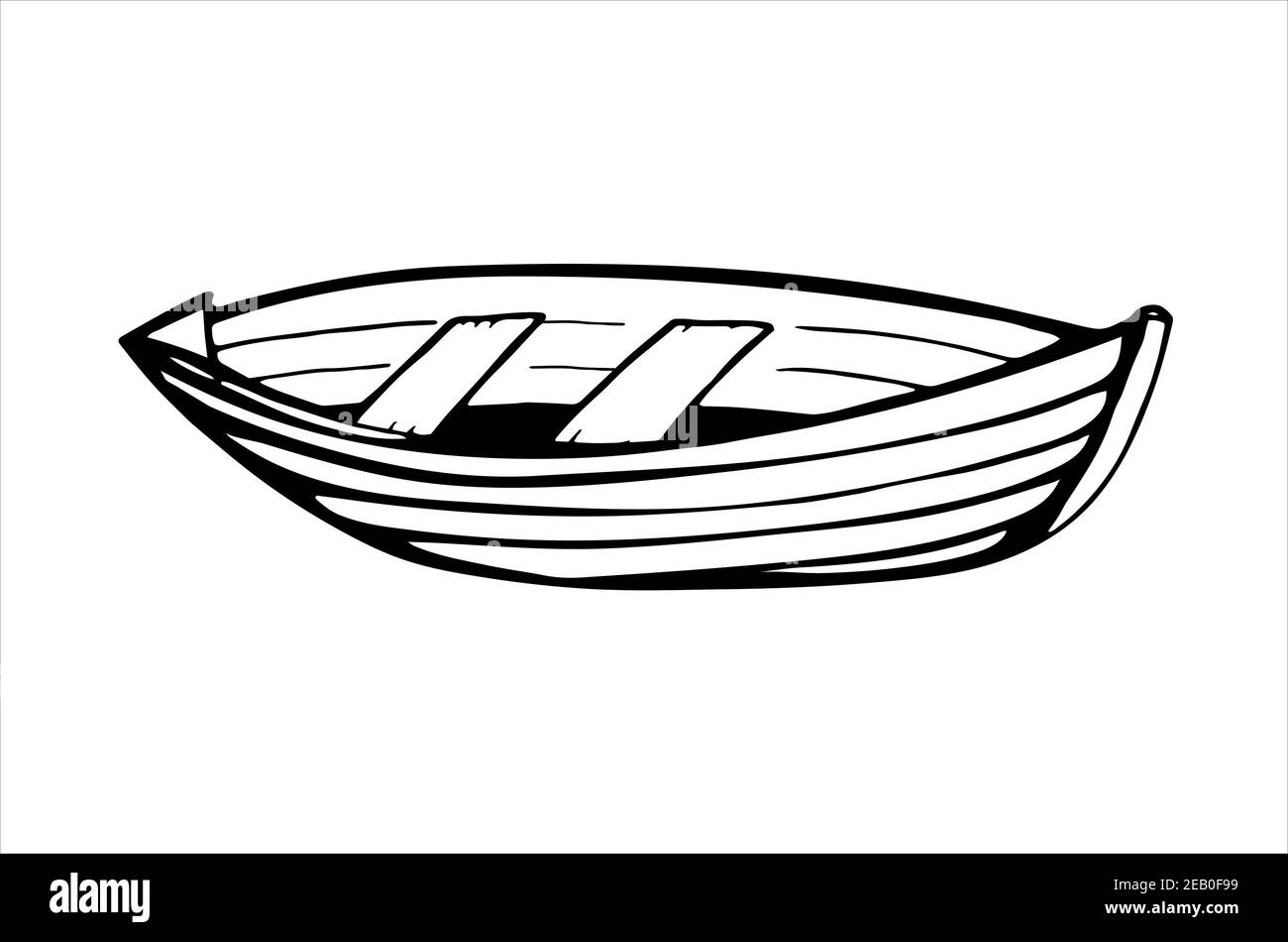 Bateau, illustration vectorielle dessinée à la main Illustration de Vecteur